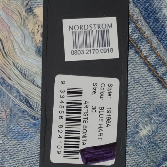 NWT ONE TEASPOON SPLATTER PAINTED BONITAS DENIM SHORTS, SIZE 30 - Picture 6 of 6